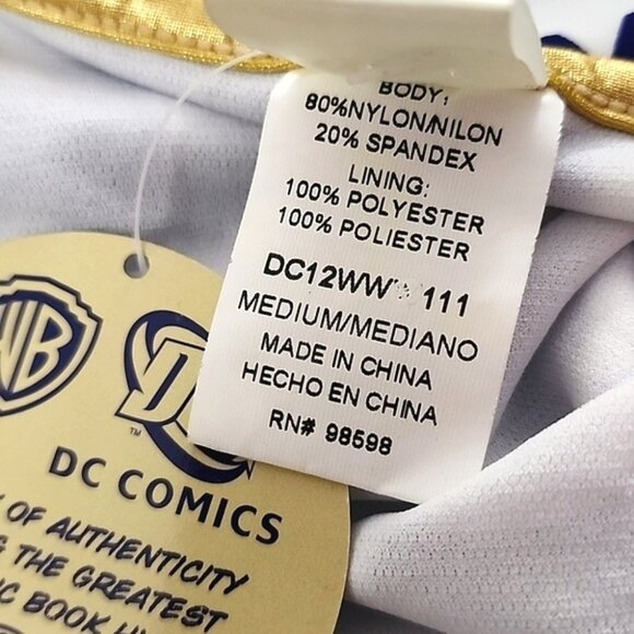 Wonder Woman One Piece DC Comics Red Blue Star Monokini Bathing Swimsuit Sz M - Picture 11 of 16